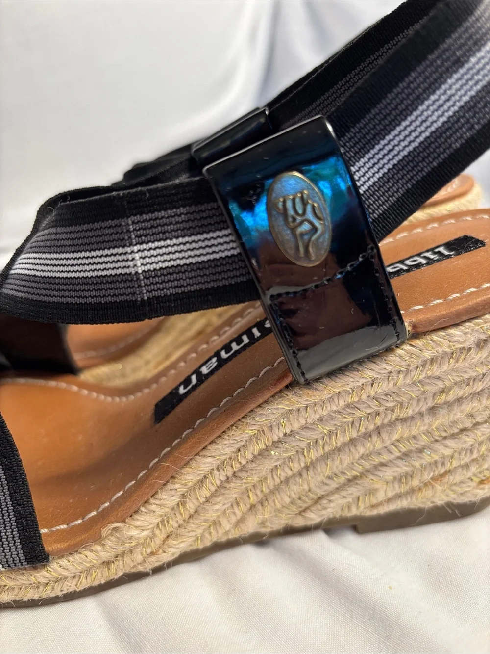libby. edelman striped elastic